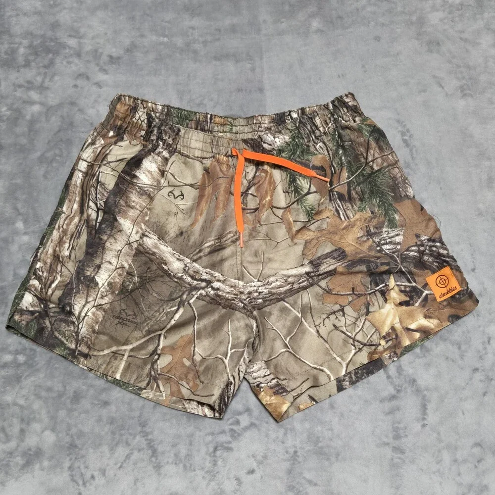 Realtree Camo Print Chubbies Swim Trunks Men's Size Large Mesh Lined 5